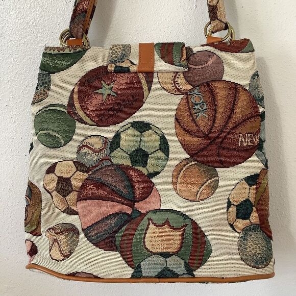 Vintage Retro Sports Soccer Football Game Day Novelty Tapestry Shoulder Bag - Picture 11 of 12